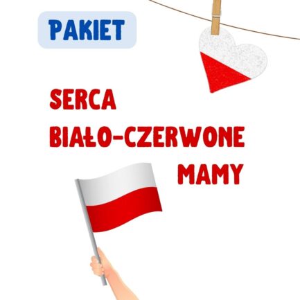PAKIET Serca biało-czerwone